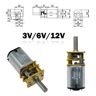 GA12-N20 DC 3V/6V/12V Micro Electric Gear Motor Speed Reduction Metal Gearbox *h