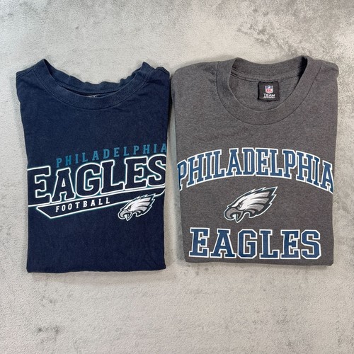 NFL Philadelphia Eagles Graphic Tee Bundle Herren L Schwarz & Grau Kurzarm Oberteile