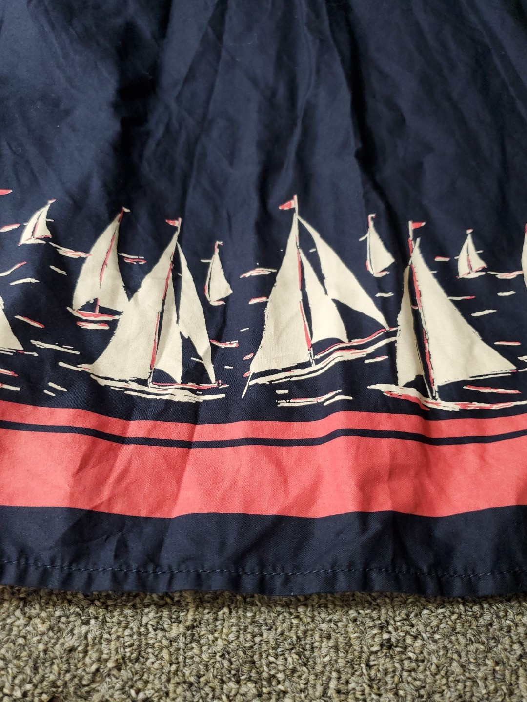 Tommy Hilfiger Womens Navy Blue Nautical Sailboat Tie Waist Shirt Dress