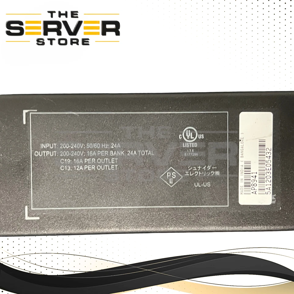 Переключаемая стойка APC PDU 0U 30A 208 В 36xC13 6xC19 L6-30P сетевая силовая полоса AP8941 - Изображение 4 из 4