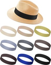 9Pc Stretchable Hat Bands  Ribbon Accessories for Panama  Cowboy Hats