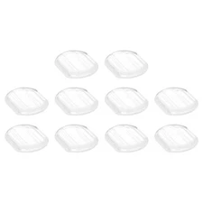 50pcs Earring Pads Silicone Comfort Clip-on Earring Backs Clear 15x12mm