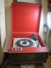 Vintage 1960s BSR  Suitcase Record Player, Red