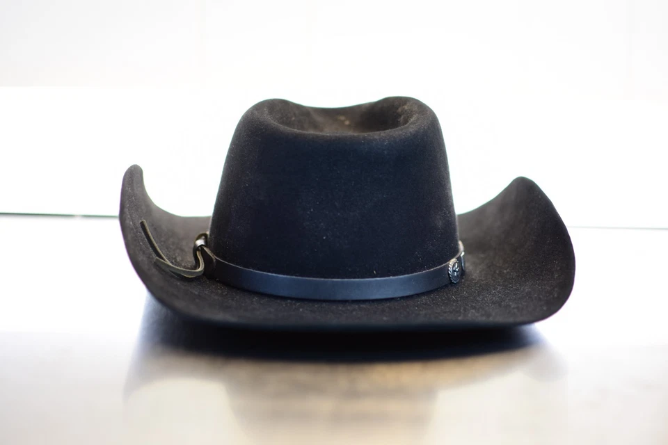 Stetson Pony Express Teague Beever Size 7-1/8 Vintage Cowboy Hat 4x - Image 3 of 4