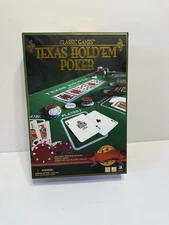 New Classic Games Texas Hold’em Poker Chip Set with 200 Chips and Felt Mat