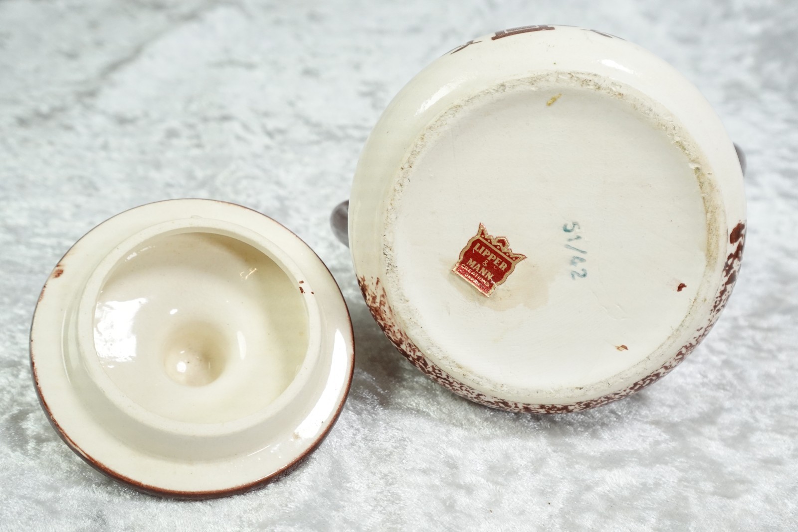 1970's Lipper & Mann Creations Japan 6 Pc Coffee Time Set Cups Cream Sugar