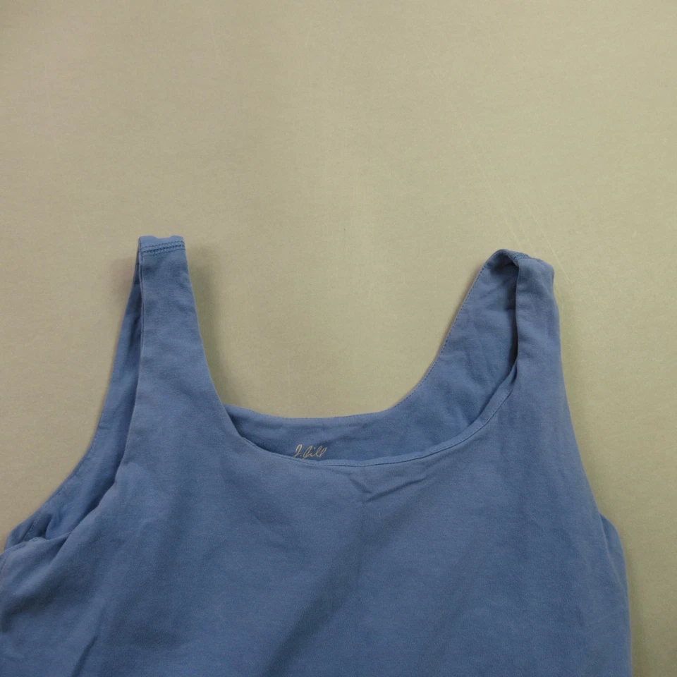 Camisa Jill Mujer Mediana Sin Mangas Pullover Ligera Informal Cuello Redondo Azul Foto 3 de 4