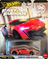 Hot Wheels Premium Fast And Furious W Motors Lykan Hypersport Real Rider Year Of