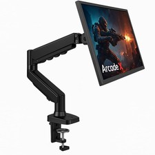 Single Monitor Mount, 13 to 32 Inch Gas Monitor Arm, Adjustable Stand, Vesa M...