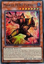 Yugioh MZMU-EN015 Masked HERO Furnace Super Rare 1st Edition MINT