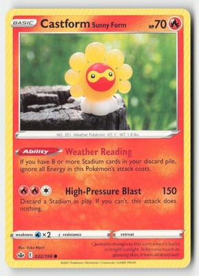 Castform Sunny Form 022/198 Common Chilling Reign Pokemon Lightly Played