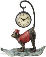 SPI Home Aluminum Monkey Clock Multicolor 