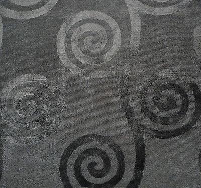 ANDREW MARTIN Tornado Coffee Geometric Swirls Cotton Viscose Remnant New 