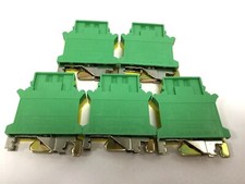 Lot of 5 Phoenix Contact USLKG 16N Ground Modular Terminal Blocks AWG: 12-4
