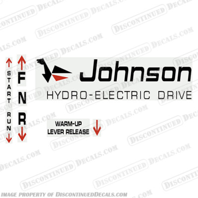 #ad Fits Johnson Hydro Electric Control Shifter Decal $44.95