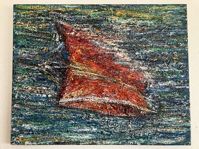 ADRIFT, 16x20 ORIGINAL acrylic painting on canvas by James Ryder Murphy