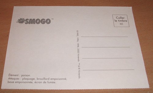 CP POSTKARTE POKEMON #109 SMOGO KOFFING CARD NEU - NEW - Bild 2 von 2