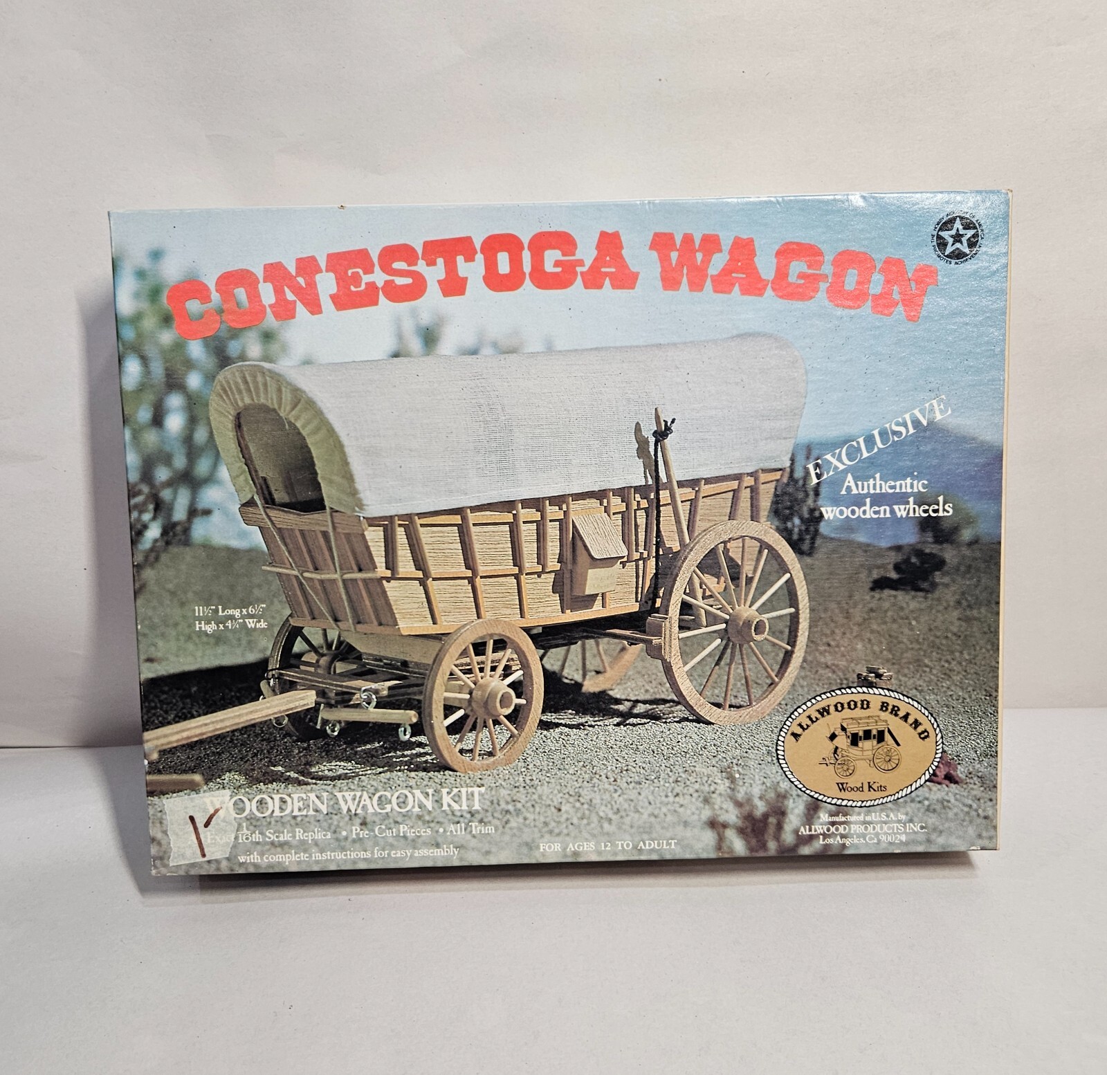 Vintage 1976 Allwood Brand Wooden Conestoga Wagon Model Kit 5012 eBay