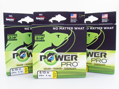 PowerPro Hi-Vis Yellow 275m 0.08mm - 0.36mm Geflochtene Schnüre Made in USA
