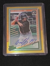 2025 Donruss Baseball Griff O'Ferrall Gold Prizm Optic Rated Prospect Auto 7/10