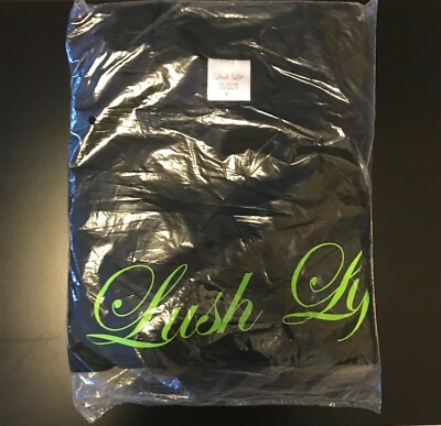 LUSH LIFE NYC. SCRIPT LOGO T-SHIRT BLACK & LIME STUSSY NY SUPREME SSUR 