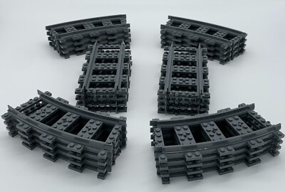Lego City Eisenbahn Schienen: 8 Gerade + 16 Kurven aus 60337 (Rundkurs), NEU