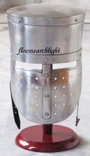 COLLECTIBLE MEDIEVAL KNIGHT ARMOUR HELMET REENACTMENT LARP CRUSADER Halloween