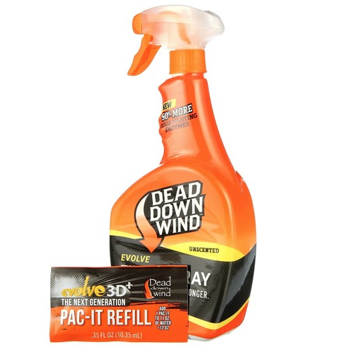 Dead Down Wind Field Spray Combo 32oz + 3 Pac-It Refills – Odor Eliminator - Picture 2 of 5