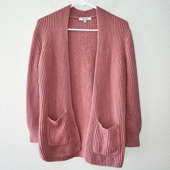 Madewell K8166 Nolan Ribbed Open Front Cozy Cardigan size XXS