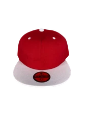 Premium Solid Fitted  Two Tone Blank Baseball Cap Hat, Flat Bill / Brim 8 Sizes