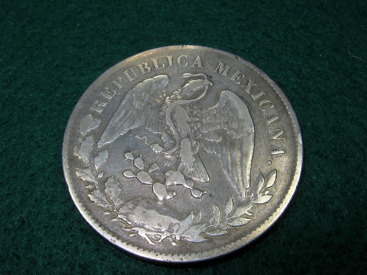1898 メキシコ　1ペソ　R S 902.7 1898 Mexico Peso Large Silver Coin ✪ 1st Year Cap & Rays
