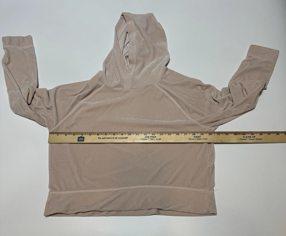 Sudadera con Capucha de Terciopelo Recortado Inspirada en Y2K para Mujer Talla Grande Balletcore Acogedora Rosa Pastel Foto 3 de 4