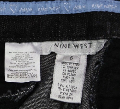 Pantalones de mezclilla vintage para mujer Nine West negros talla 6 (30x31) - Imagen 3 de 5