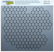 Reverse Chicken Wire Honeycomb Stencil 12" Chain Link Hexagon Pattern Template