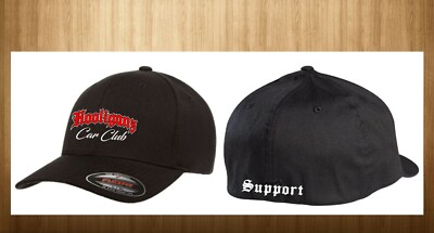 SUPPORT YOUR HOOLIGANZ FLEXFIT HAT HOT ROD ROCKABILLY CAR CLUB REBEL SUPPORT 