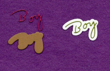 WORD BOY with background die cuts scrapbook cards
