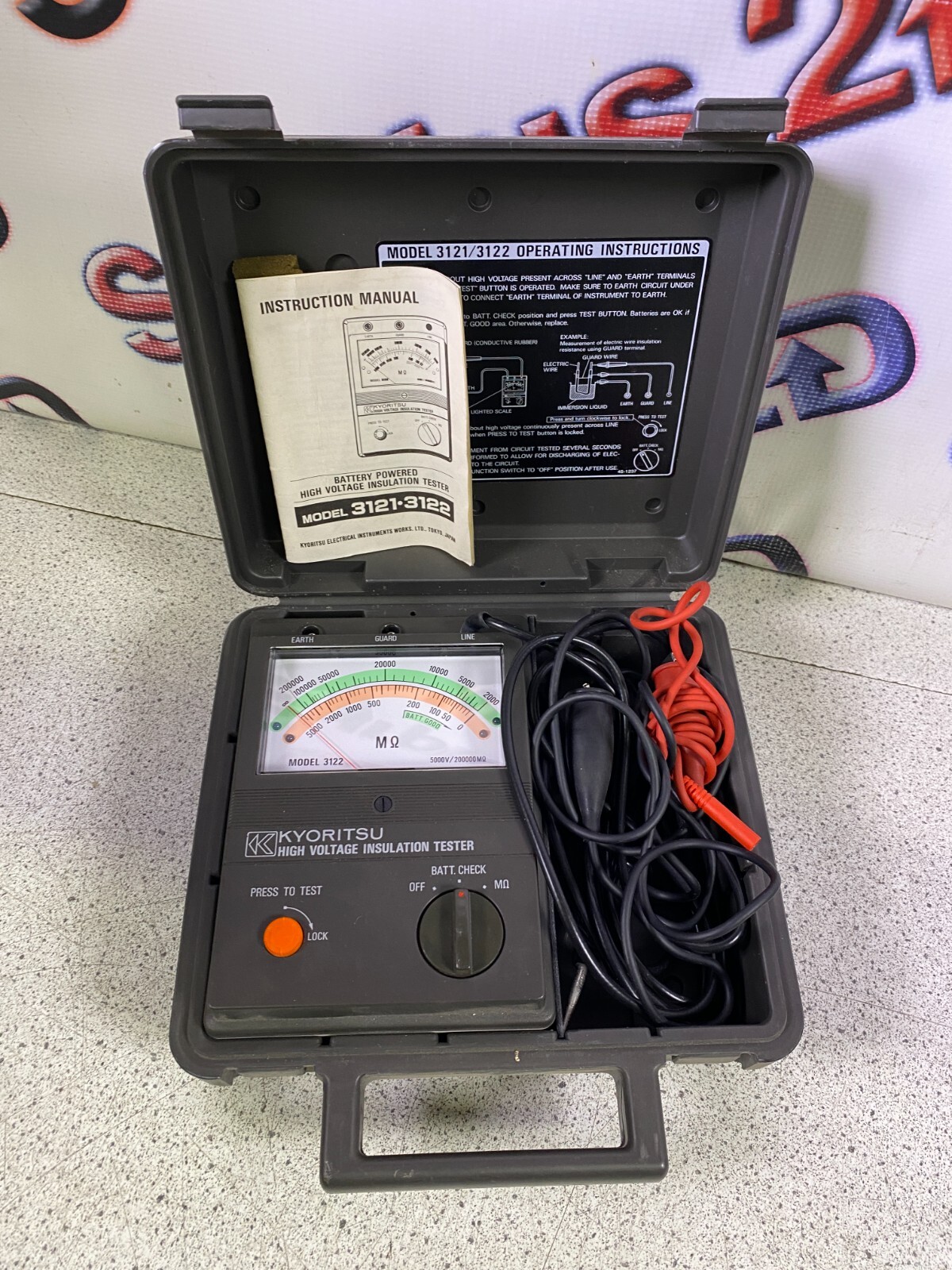Kyoritsu Model 3122 Battery Powered High Voltage Insulation Tester eBay