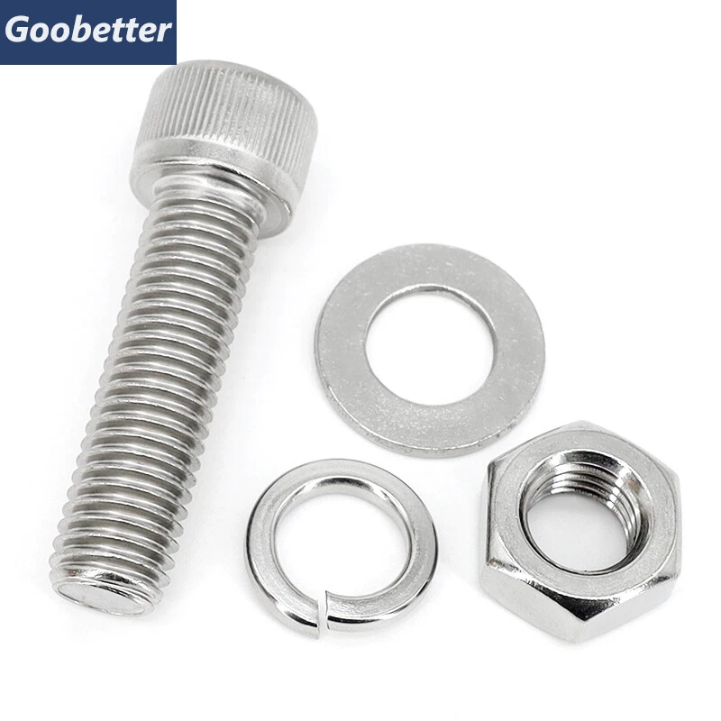 Zylinderkopf Innensechskantschrauben Mutter Unterlegscheibe DIN912 M2 M2.5 M3 M4 - Bild 4 von 4