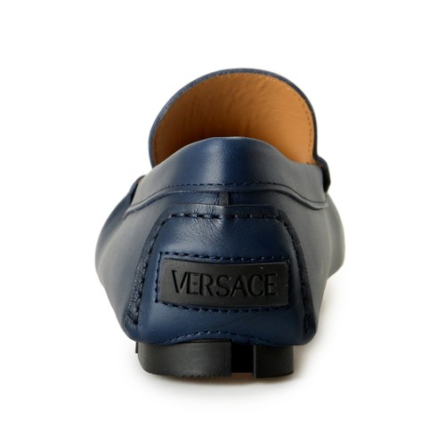 Scarpe mocassini mocassini driver Versace uomo "Greca" 100% pelle US 10 IT 43 - Foto 3 di 8
