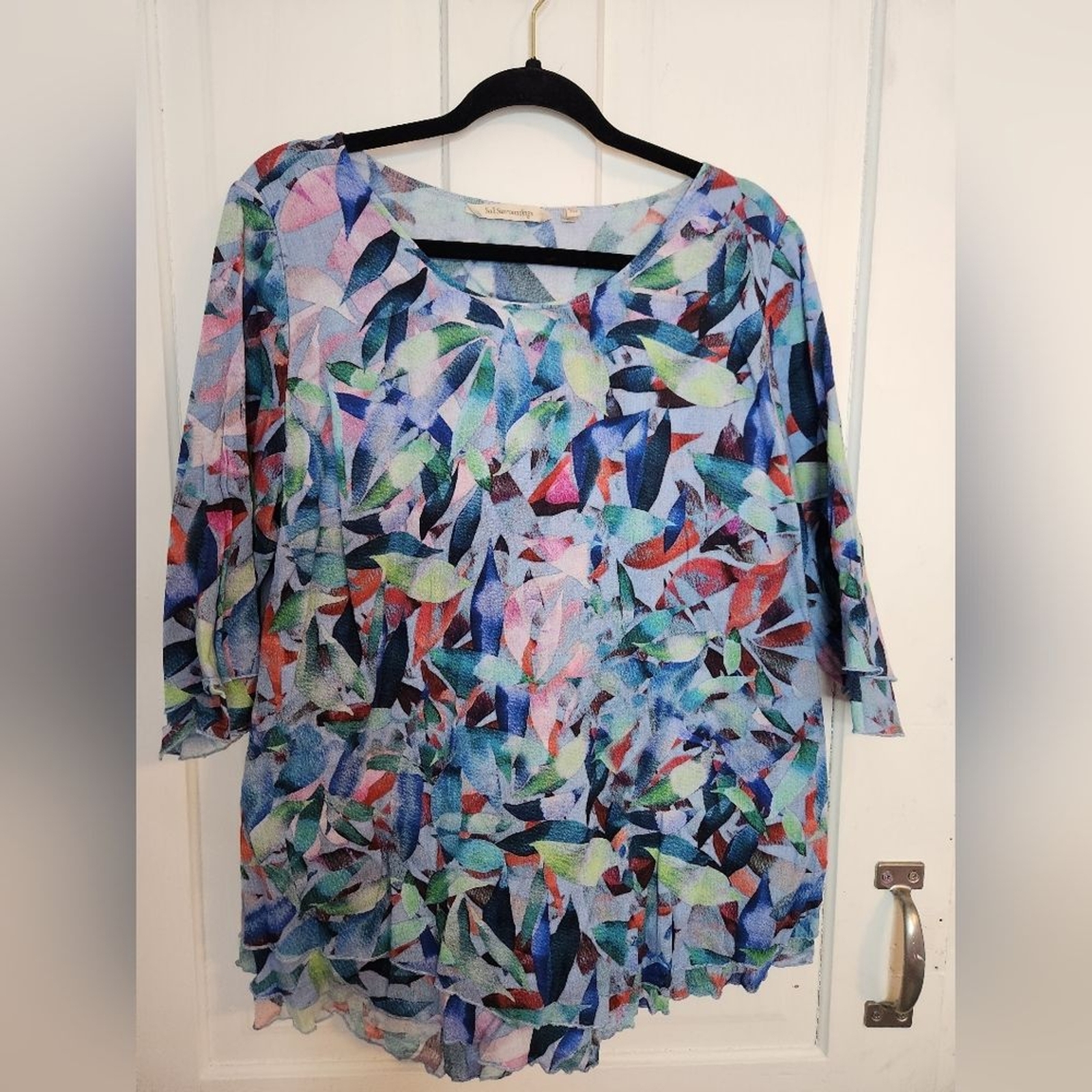 Soft Surroundings Pullover Top Multi Color Size L… - image 1