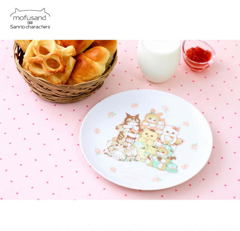 mofusand サンリオ 食器 トースト皿 パスタ皿 お茶碗 4点セット mofusand × Sanrio Toast Dish Ceramics Japan NEW Sanrio Characters