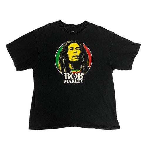 Bob Marley Zion T-Shirt Graphic Print Black Mens 2XL Cotton Reggae Rock Music - Picture 1 of 9