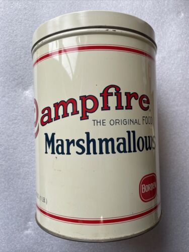 Vintage Borden CAMPFIRE Marshmallows TIN 1920's Replica Can 16oz Finest Quality - Picture 1 of 7