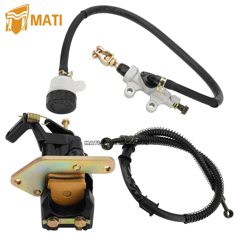 Pinza de freno trasera y cilindro maestro y manguera para Yamaha Wolverine 350 YFM350FX 4x4 Foto 3 de 4