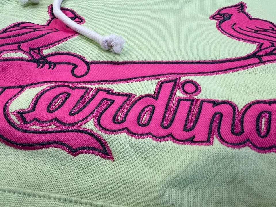 ST LOUIS CARDINALS 47 TRIFECTA CROPPED SHORTSTOP HOOD WOMENS FLEECE JERSEY $120 - Image 3 of 4