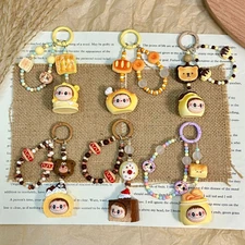 POP MART Cute Keychain Pullcloth Cute Bag Pendant Hanging Rope