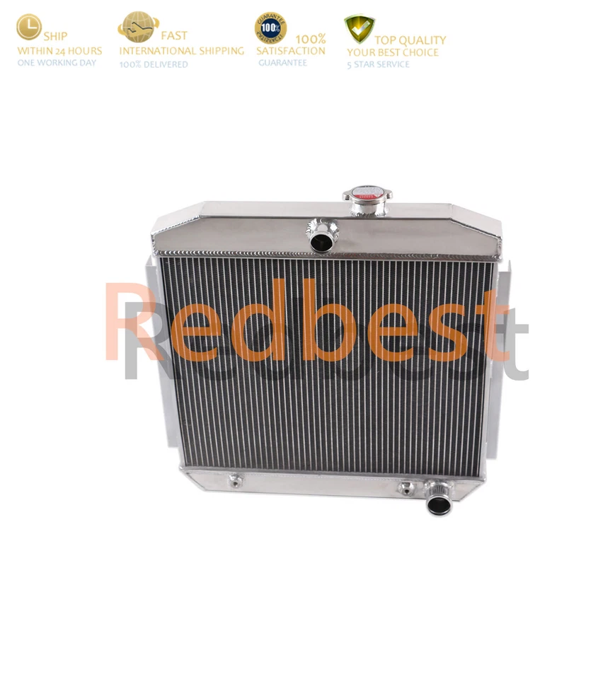 3Rows Full Aluminum Radiator For 1955-57 Chevy Bel Air/Sedan Delivery/Truck 4.3L - Image 3 of 4