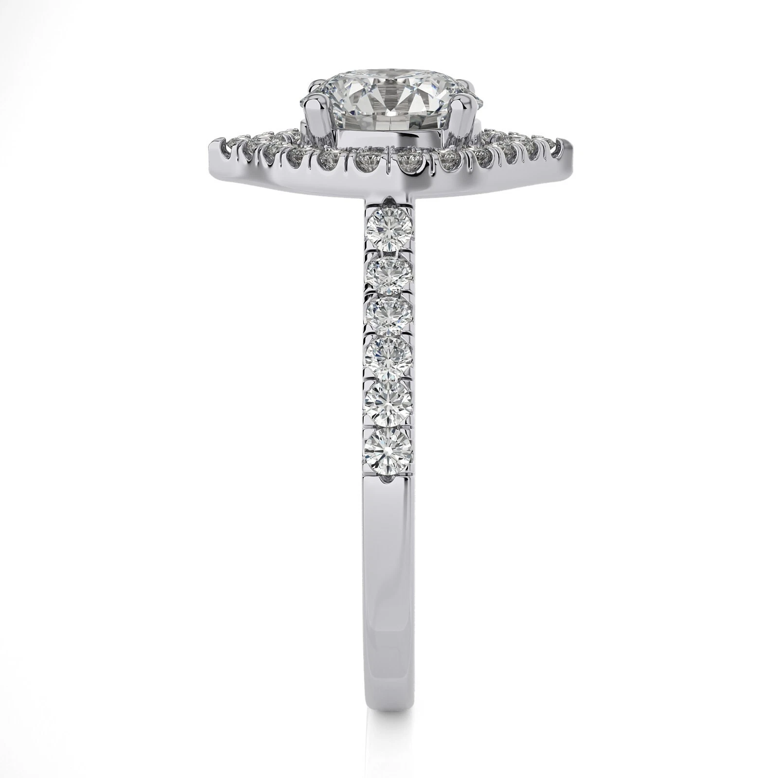 Lab Grown Diamond Engagement Ring 1.95Ct IGI Certified Round Cut 14k White Gold image-4