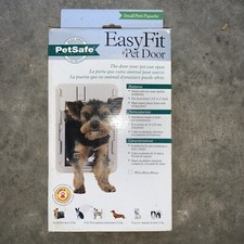 Bezpieczny dla zwierząt domowych Easy Fit Drzwi dla zwierząt domowych Biały rozmiar Small do 12 funtów