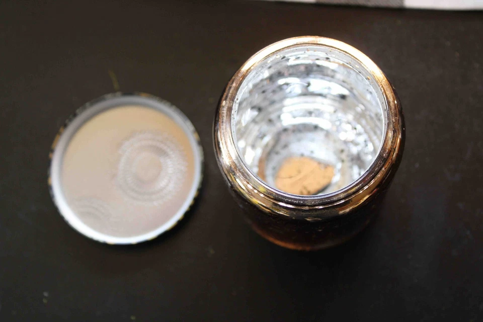 Luxury 8oz frosted embossed romantic starry sk electroplate candle jar metal lid - Image 2 of 4